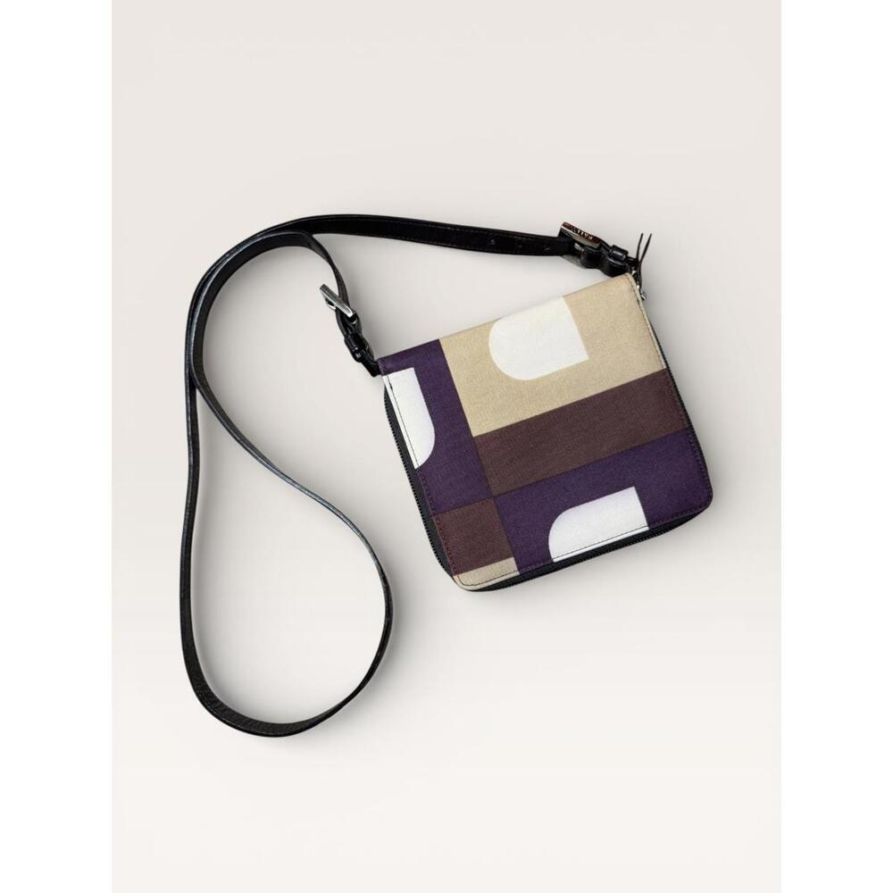 Bally Vintage Crossbody Wallet Zip Organizer Leather Strap